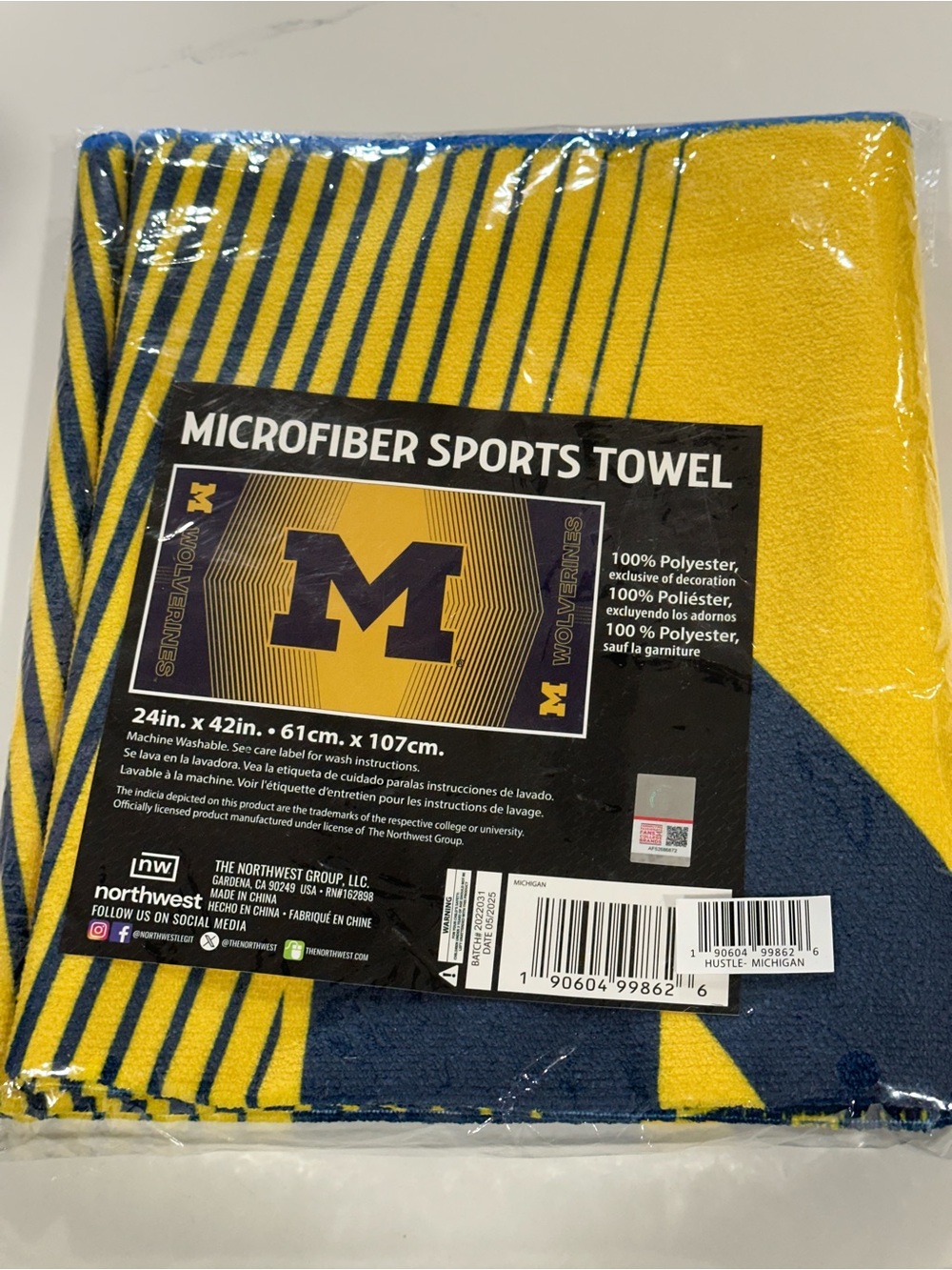 Microfiber Sports Towel - Michigan northwest new